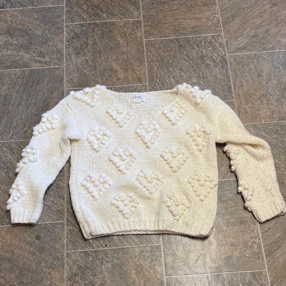 Chicwish Cream Textured Knit Sweater
